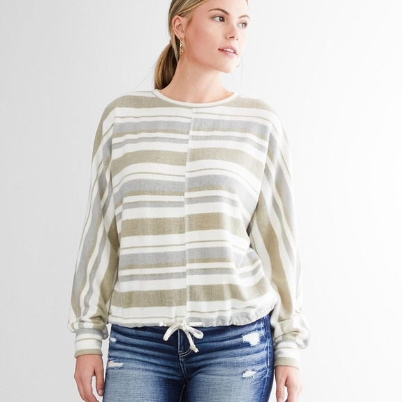 BKE Tops - BKE Womens Striped Dolman Top Size L